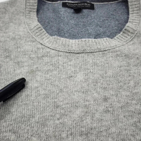 Banana Republic Wool Blend Italian Yarn Crew neck Pullover Men's Sweater XL - Picture 5 of 9